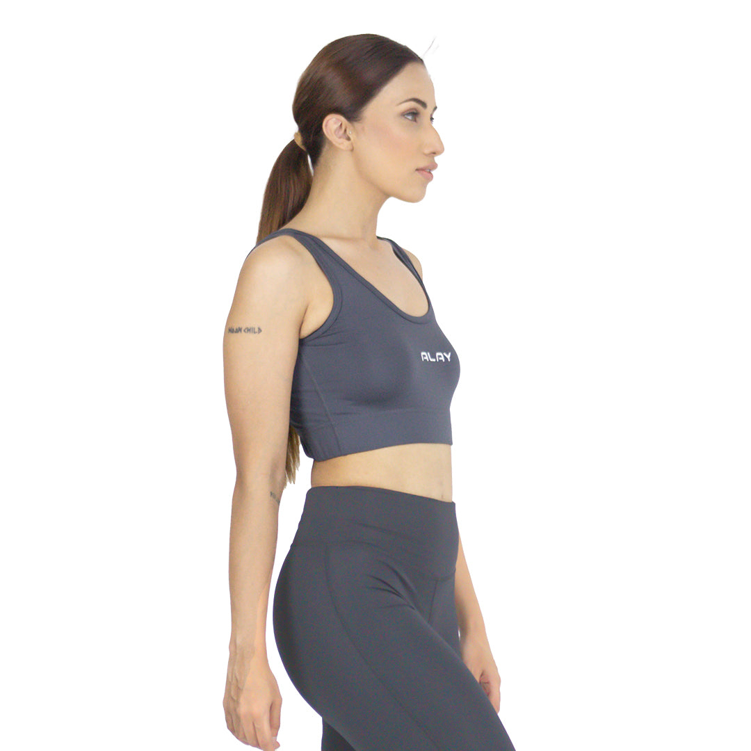 Retro Sports Bra Grey Alay