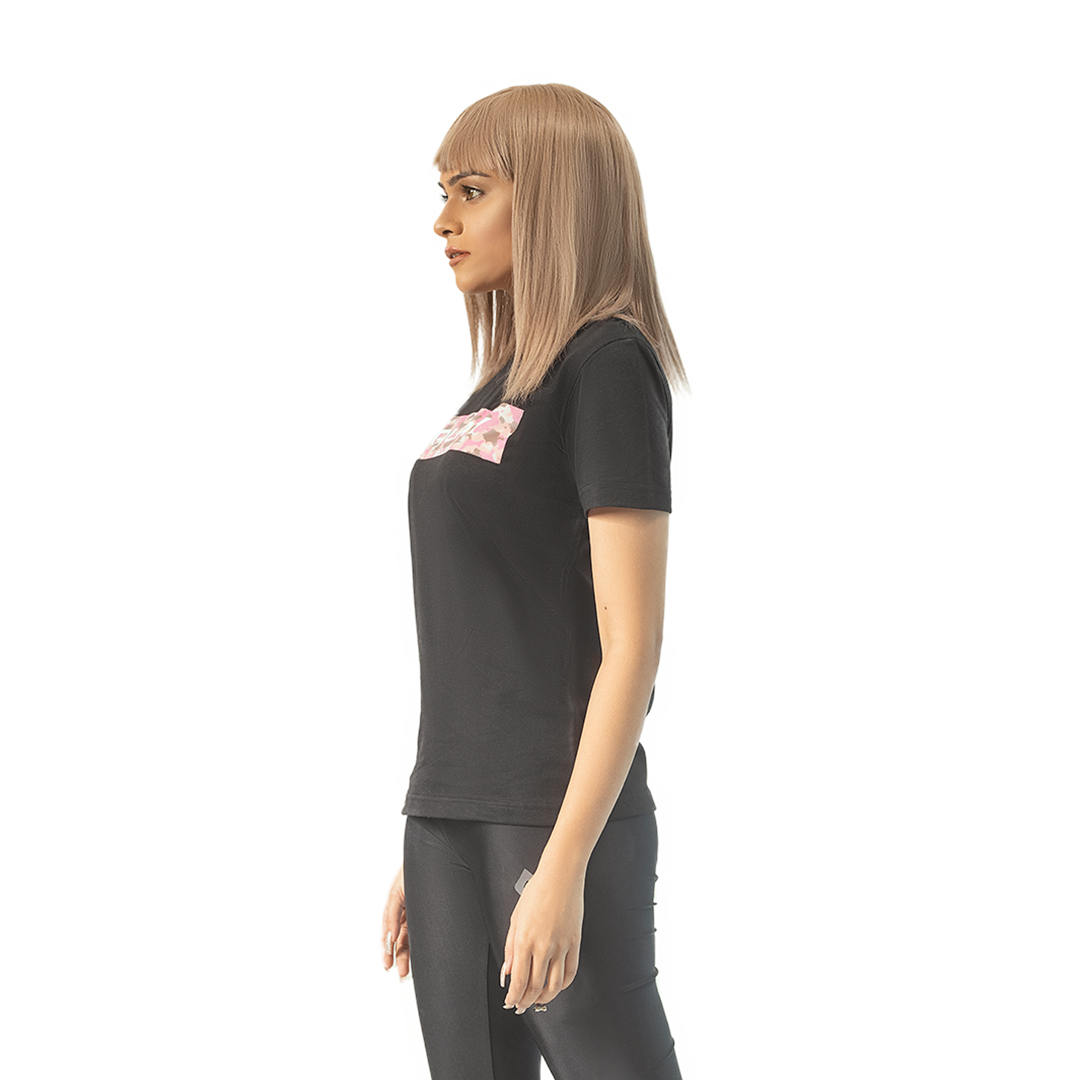 Premium Cotton Camo Tee (Black)- WTCB