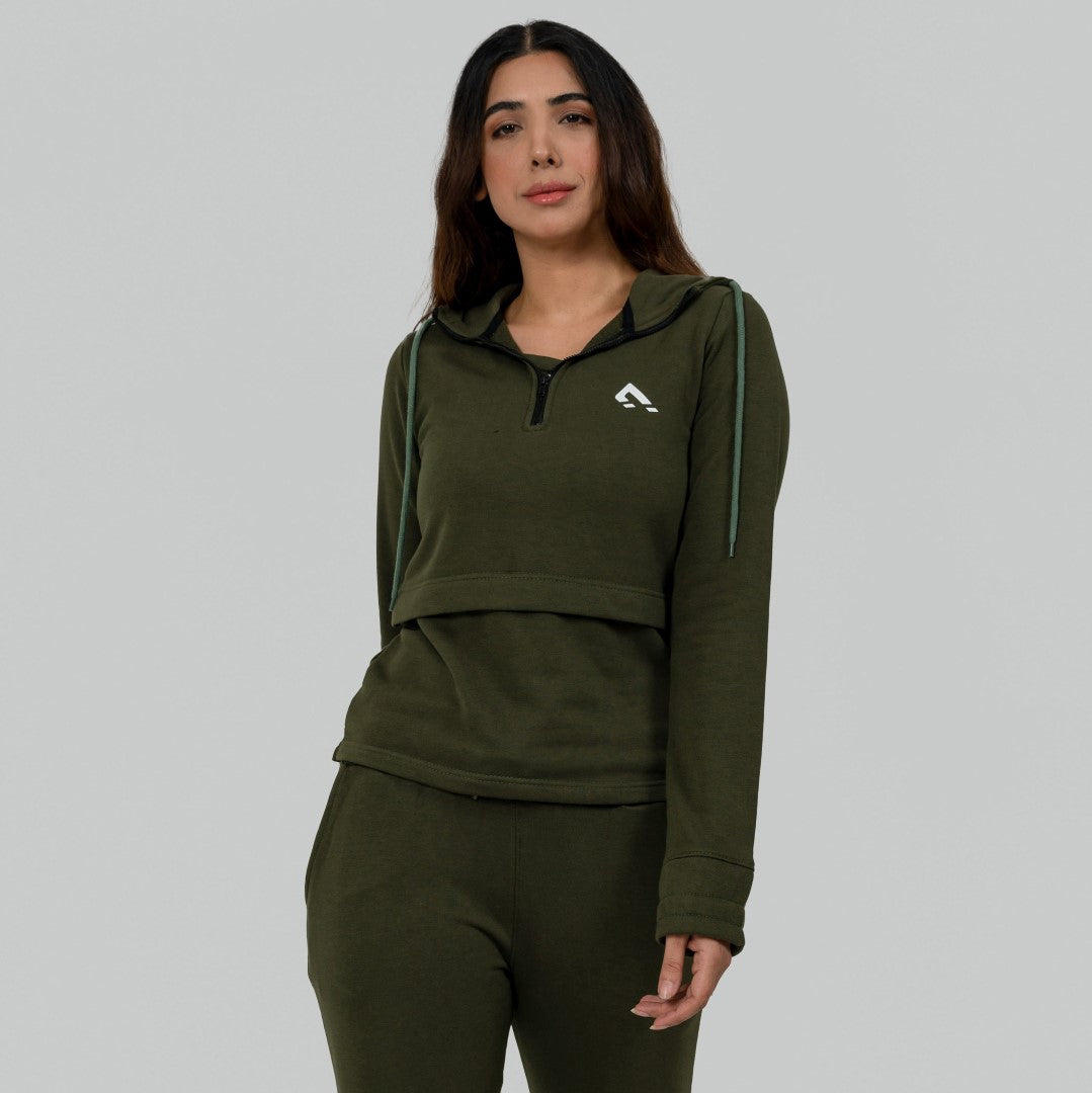 Flex Terry Hoodie - Olive
